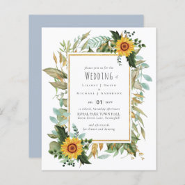 Rustic BOHO Sunflower Casamento Verde