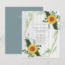 Rustic BOHO Sunflower Casamento Verde