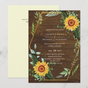 Rustic BOHO Sunflower Casamento Verde