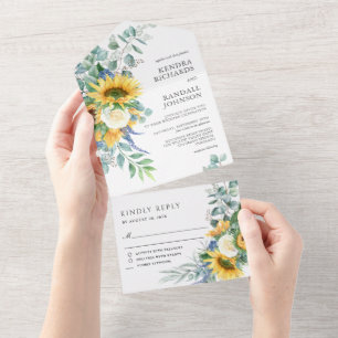 Rustic Boho Sunflower e Rosas Casamento