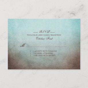Rustic Brown e Teal Bohemian Wedding RSVP
