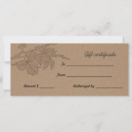 Rustic Brown Kraft Papel Deixa Certificado de Pres