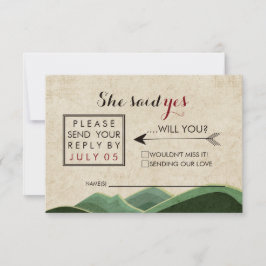 Rustic Camping Wedding rsvp