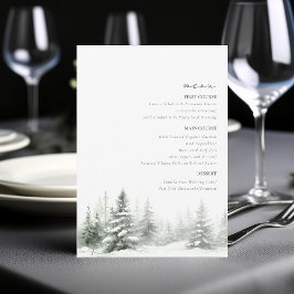 Rustic Casamento no inverno Menu Forest ID1049 Ver
