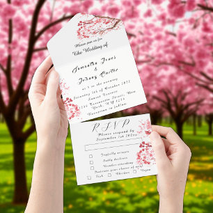 Rustic Cherry Blossom Japonês Flores Rosa Sakura