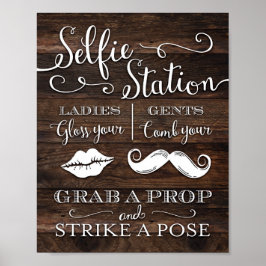 Rustic Chic SELFIE STATION GRAB A Impressão de Sin