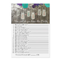 Rustic Como você conhece bem o jogo da noiva?