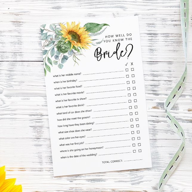 Rustic Como Você Conhece O Jogo Do Chá Da Noiva? (Rustic How Well Do You Know The Bride Shower Game)