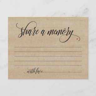 Rustic Compartilha Uma Simpatia De Memória, Cartão