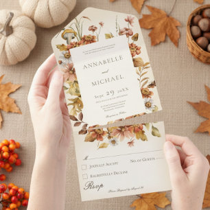 Rustic Cottage Core Fall Wildflower Cream