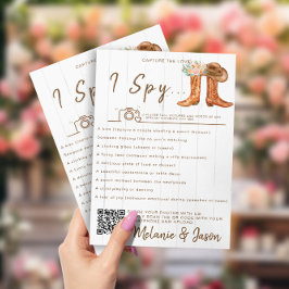Rustic Country Boots Jogo de Casamento "I Spy"