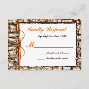 Rustic Country Camo Orange Arco Weding RSVP