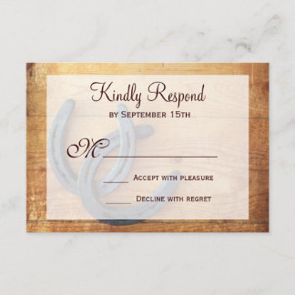 Rustic Country Horsways Casando Cartões RSVP De Ca