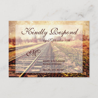 Rustic Country Railroad Tracks com Cartões RSVP de