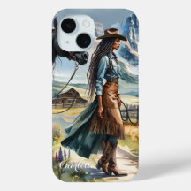 Rustic Cowgirl and Horse Personalizado