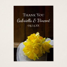 Rustic Daffodils Barn Wood Casamento Favorece Etiq