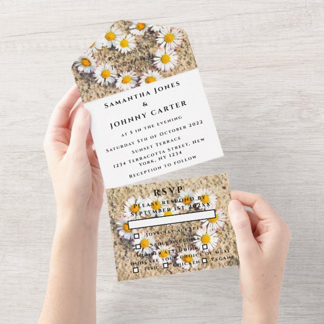 Rustic Daisies Summer Daisy Flowers boho (Tearaway)