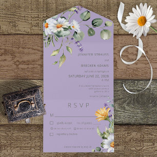 Rustic Daisy & Lavanda Floral Purple Janta