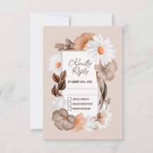Rustic Daisy Wedding RSVP
