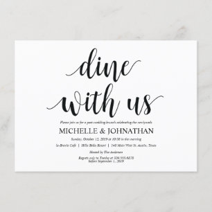Rustic Dine conosco Brunch Convite Card