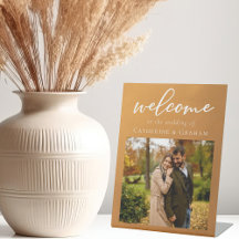 Rustic Dourado Welcome to Our Wedding Chic Photo