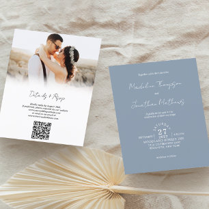 Rustic Dusty Blue Foto Orçamento Casamento Código