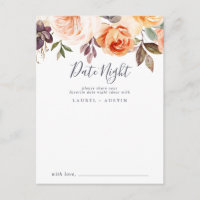 Rustic Earth Florals Cartões Noturnos