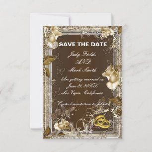 Rustic Elegance White Rose Salve O Cartão De Data