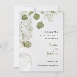 Rustic Elegant Botanical Save the Date (Guardar a