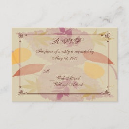 Rustic Fall Deixa Cartão de Resposta de Casamento