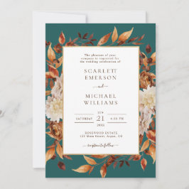 Rustic Fall Deixa Convite De Casamento