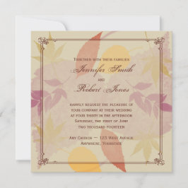 Rustic Fall Deixa Convite De Casamento