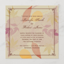 Rustic Fall Deixa Convite De Casamento