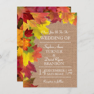 Rustic Fall Deixa O Convite De Casamento Burlap
