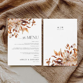 Rustic Fall Deixa O Menu Plano De Casamento