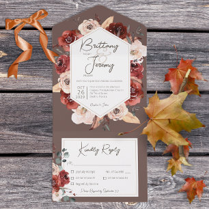 Rustic Fall Rust Floral em Janto Brown