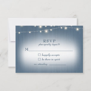 Rustic Farmhouse Blue Lights RSVP