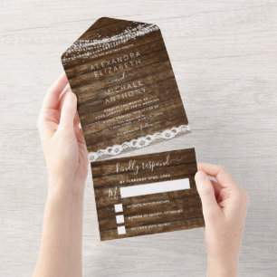 Rustic Farmhouse String Luzes Lace Casando Tudo Em