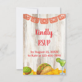 Rustic Fiesta RSVP Card with Optional QR Code
