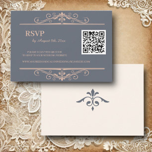 Rustic Filigree, RSVP QR Code