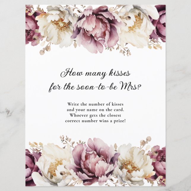 Rustic Floral Abundance Quantos Jogo De Kisses (Frente)