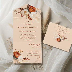 Rustic Floral Botanical Pampas Fall Boho Wedding