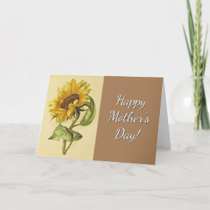 Rustic Floral "Feliz Dia das Mães!" Cartão de Sa