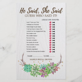 Rustic Floral Succulent Wedent Word Search Game