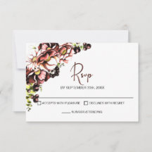 Rustic Floral Wedding RSVP