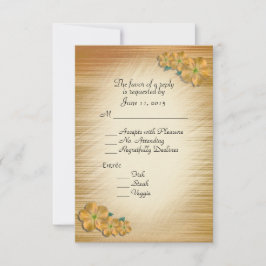 Rustic Flowers RSVP com a Escolha de Entree