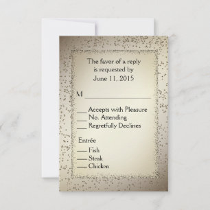 Rustic Glitter RSVP w Opções de Árvore