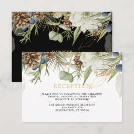 Rustic Greenery Pinecones | Placa de Recepção de c