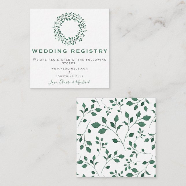 Rustic Greenery Wreath | Inserção Do Registro De C (Frente/Verso)