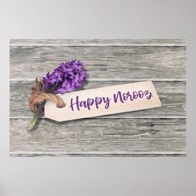 Rustic Happy Noroz Hyacinth - Poster (Frente)